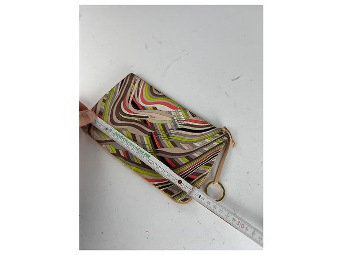 Vintage Emilio Pucci Mehrfarbige Leder-Clutch Mehrfarben - Ansicht 5