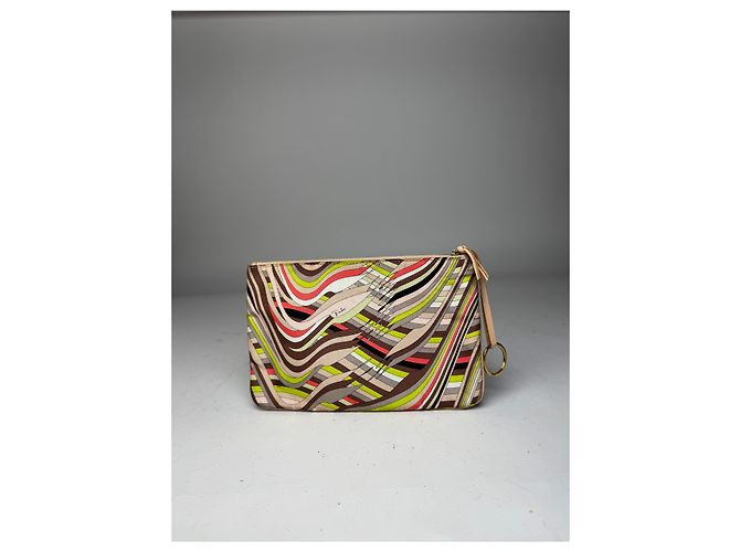 Vintage Emilio Pucci Mehrfarbige Leder-Clutch Mehrfarben - Ansicht 8