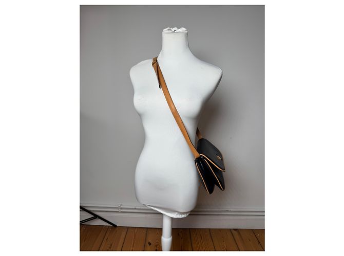 Céline Vintage Celine Triomphe Tasche Braun Schwarz - Ansicht 6
