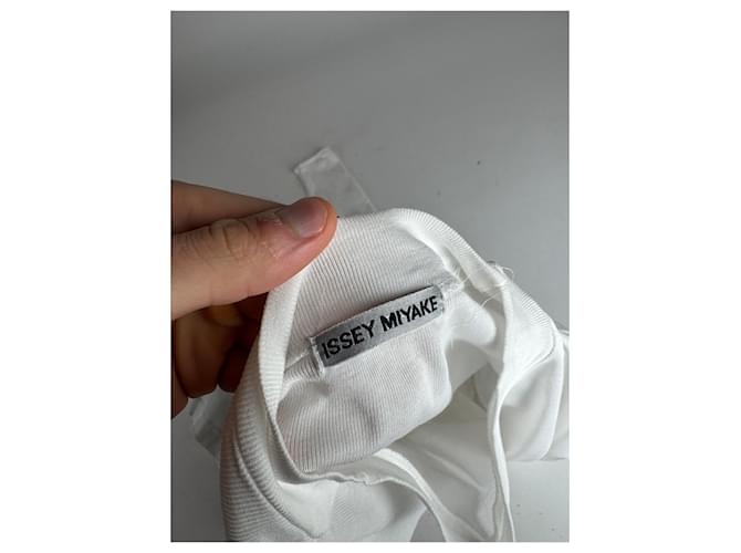 Vintage Issey Miyake Baumwollpullover Weiß - Ansicht 13