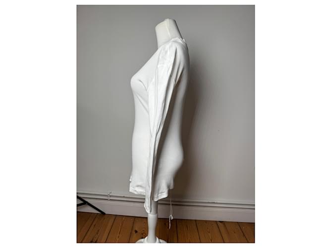Vintage Issey Miyake Baumwollpullover Weiß - Ansicht 2