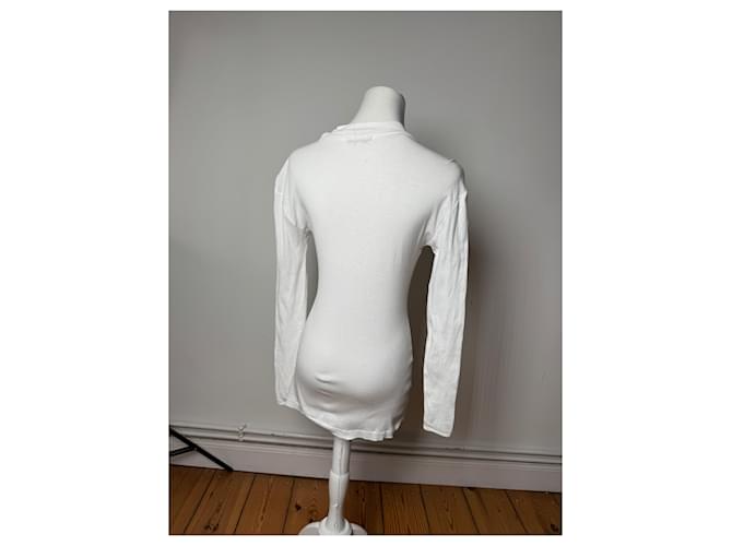 Vintage Issey Miyake Baumwollpullover Weiß - Ansicht 3