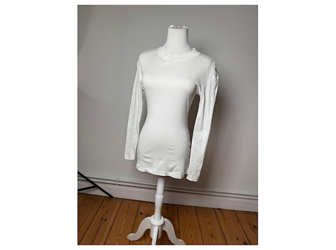 Vintage Issey Miyake Baumwollpullover Weiß - Ansicht 7