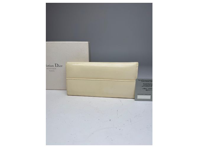 Vintage Dior Patent Leather Wallet White - view 10