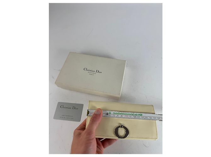 Vintage Dior Patent Leather Wallet White - view 11