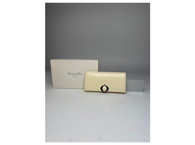 Vintage Dior Patent Leather Wallet White - view 14