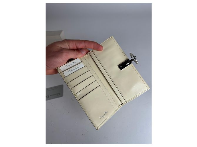 Vintage Dior Patent Leather Wallet White - view 3