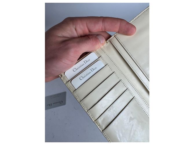 Vintage Dior Patent Leather Wallet White - view 5