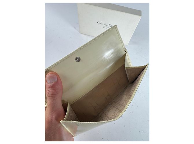 Vintage Dior Patent Leather Wallet White - view 8