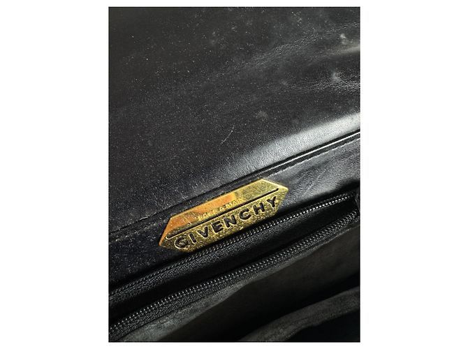 Vintage Givenchy Ledertasche schwarz - Ansicht 10