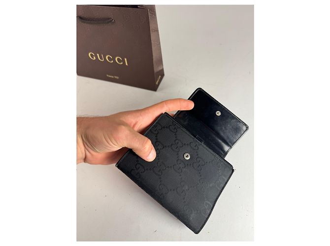 Portacarte organizer monogramma Gucci vintage nero - vista 3