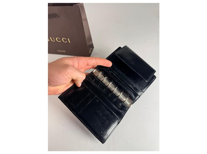 Portacarte organizer monogramma Gucci vintage nero - vista 4