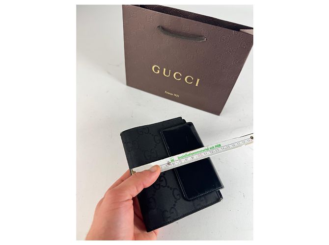 Portacarte organizer monogramma Gucci vintage nero - vista 9
