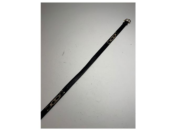 Céline Vintage Celine Paris Leder Gürtel Schwarz - Ansicht 4