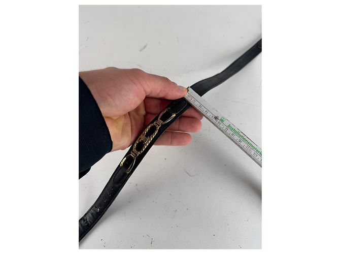 Céline Vintage Celine Paris Leder Gürtel Schwarz - Ansicht 6