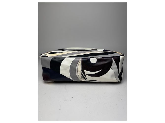 Vintage Emilio Pucci abstrakte Tasche grau braun Mehrfarben - Ansicht 13
