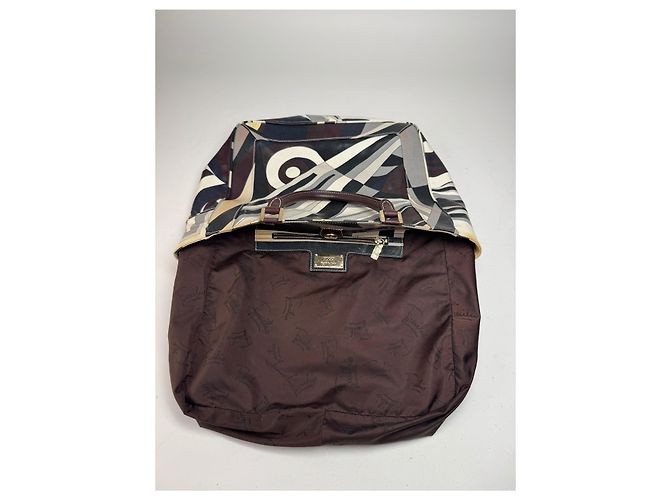Vintage Emilio Pucci abstrakte Tasche grau braun Mehrfarben - Ansicht 3