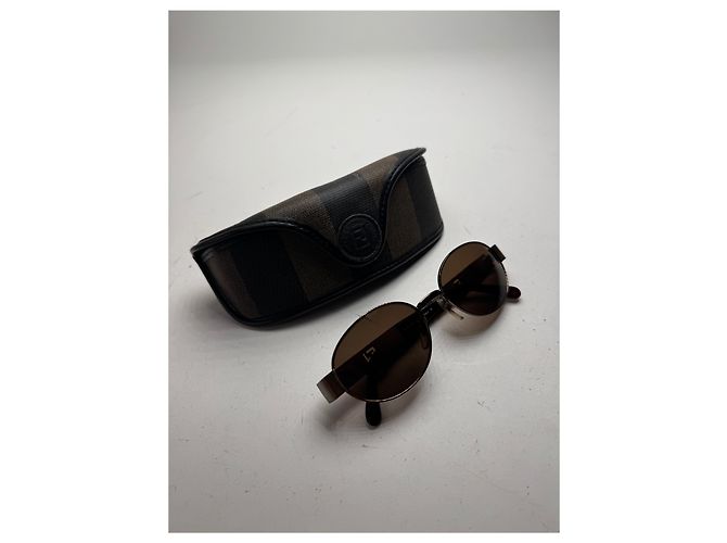 Occhiali da sole retro Fendi Roma vintage marroni Marrone - vista 11