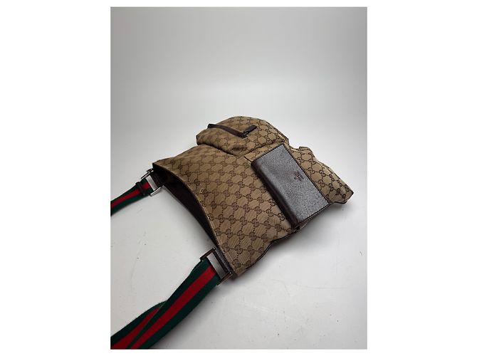 Vintage Gucci Monogramm Tasche Beige Braun - Ansicht 11