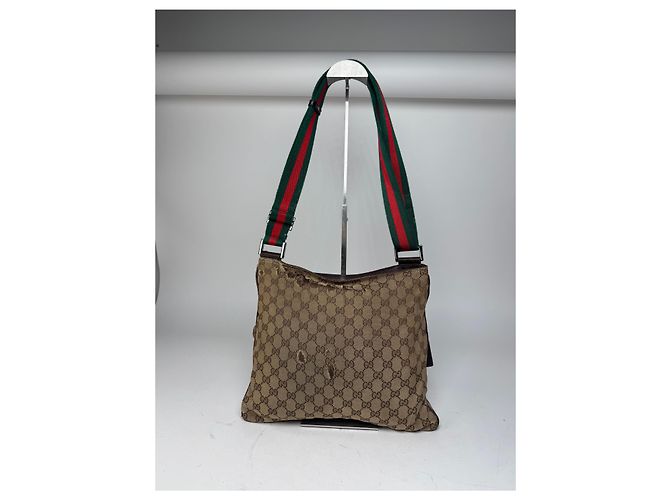 Vintage Gucci Monogramm Tasche Beige Braun - Ansicht 15