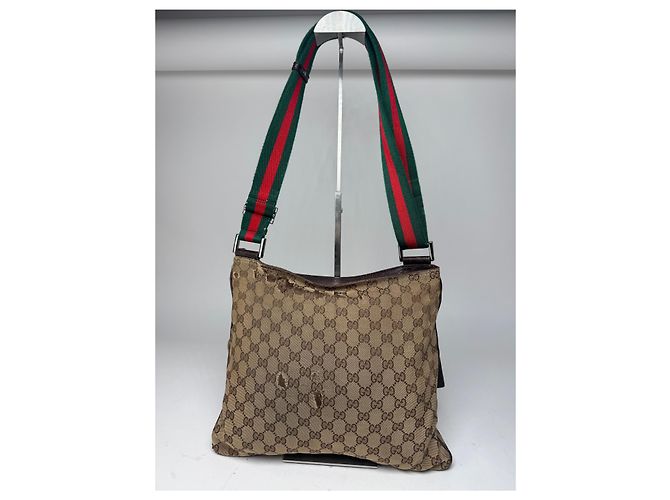 Vintage Gucci Monogramm Tasche Beige Braun - Ansicht 3