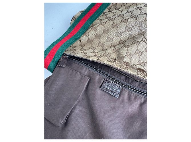 Vintage Gucci Monogramm Tasche Beige Braun - Ansicht 5