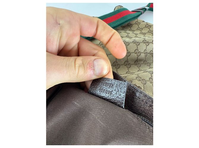 Vintage Gucci Monogramm Tasche Beige Braun - Ansicht 6