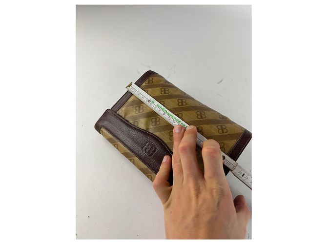 Clutch Mini in Pelle Monogramma BB Vintage Balenciaga Marrone - vista 11
