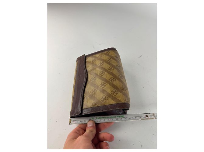 Clutch Mini in Pelle Monogramma BB Vintage Balenciaga Marrone - vista 12