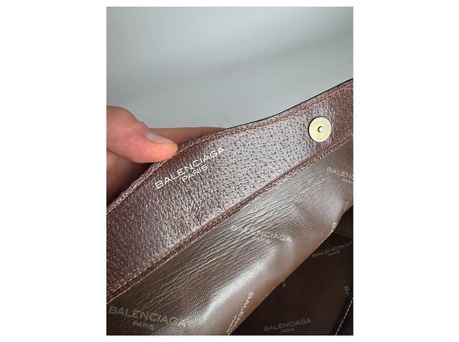 Clutch Mini in Pelle Monogramma BB Vintage Balenciaga Marrone - vista 4