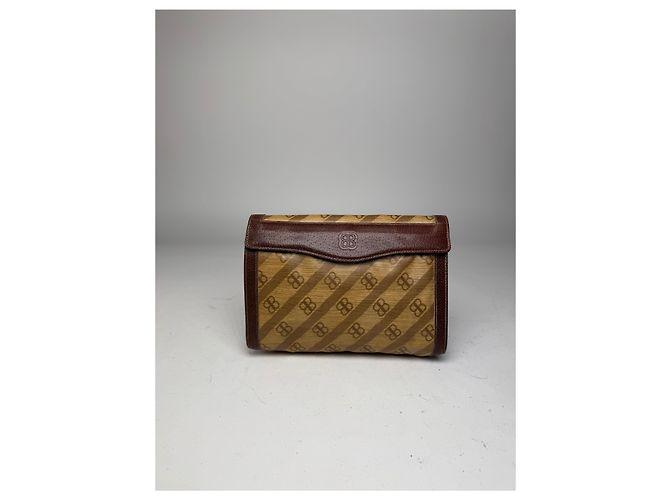 Clutch Mini in Pelle Monogramma BB Vintage Balenciaga Marrone - vista 5
