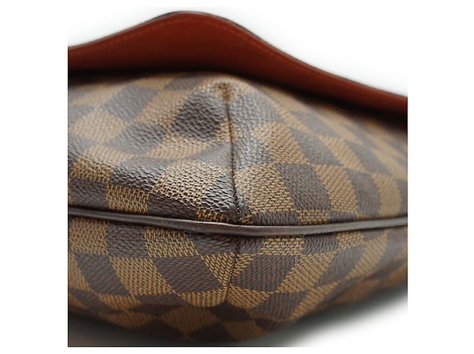 Louis Vuitton Musette Damier Ebene Marrone Pelle - vista 7
