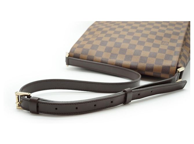 Louis Vuitton Musette Damier Ebene Marrone Pelle - vista 9