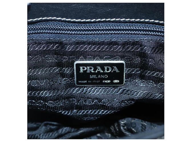 Prada Vintage Umhängetasche aus Leder Schwarz - Ansicht 6