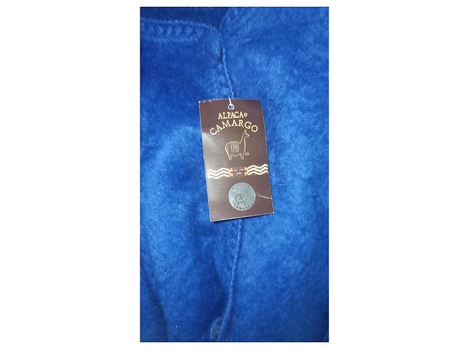 Autre Marque Capa de lana de alpaca azul real - vista 3