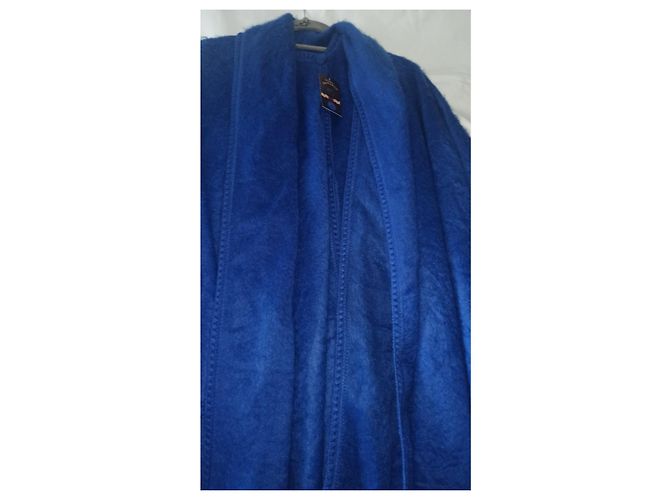 Autre Marque Capa de lana de alpaca azul real - vista 5