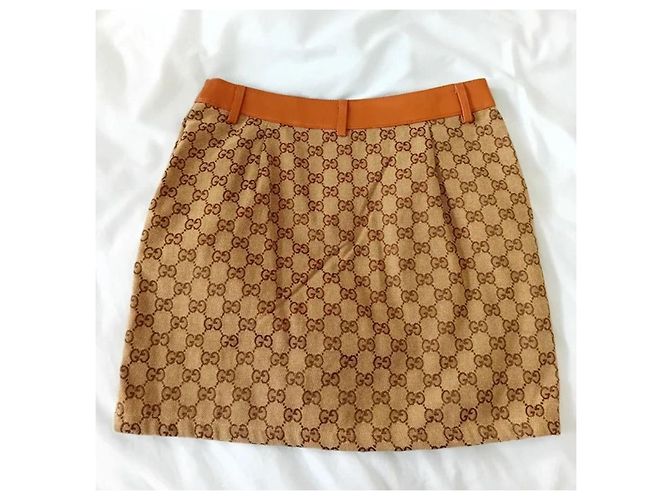 Gucci GG Monogramm Minirock Beige - Ansicht 2