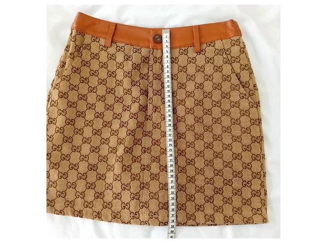 Gucci GG Monogramm Minirock Beige - Ansicht 4