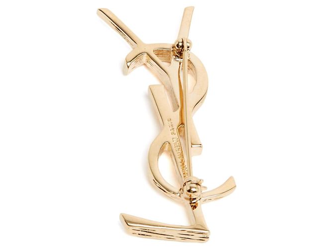 Spilla Cassandre Yves Saint Laurent 2025 Media Dorata YSL Spilla Pristine D'oro - vista 3