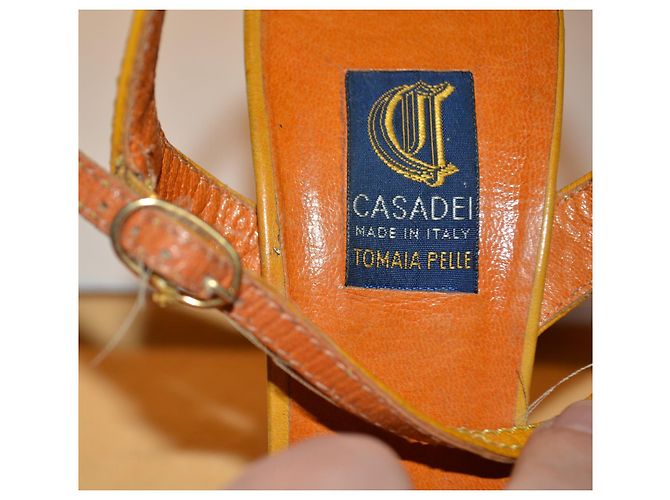 Sandali Casadei in pelle gialli Giallo - vista 5