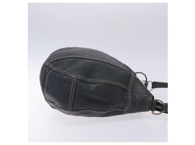 Prada Vintage Schultertasche aus Leder Marineblau - Ansicht 3