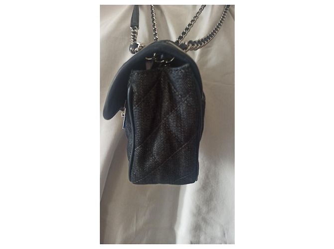 Borsa a tracolla Michael Kors Sloan trapuntata blu navy denim pelle - vista 4