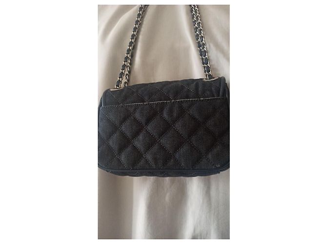 Borsa a tracolla Michael Kors Sloan trapuntata blu navy denim pelle - vista 7
