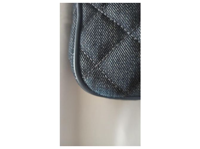 Borsa a tracolla Michael Kors Sloan trapuntata blu navy denim pelle - vista 8