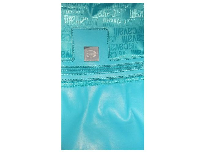 Borsa Baguette Just Cavalli in Pelle di Agnello Turchese - vista 4