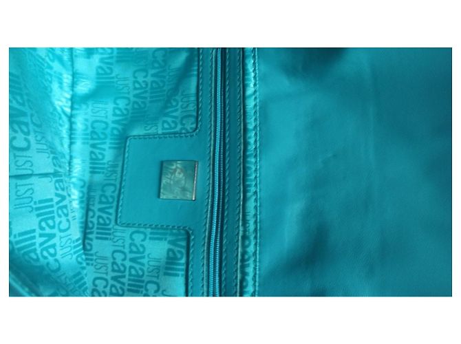 Borsa Baguette Just Cavalli in Pelle di Agnello Turchese - vista 5