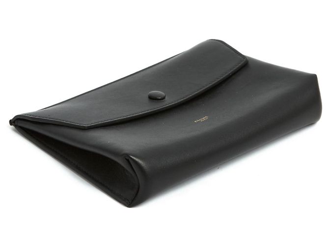 Clutch in Pelle Nera Céline Phoebe Philo Nero - vista 4