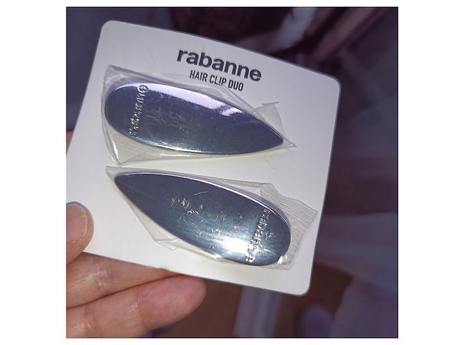 2 fermagli per capelli Paco Rabanne Argento - vista 8