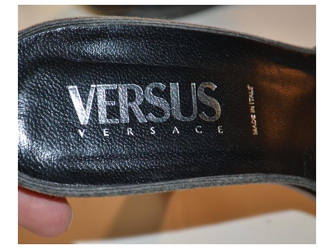 Sandali Versus in pelle e denim Multicolore - vista 5