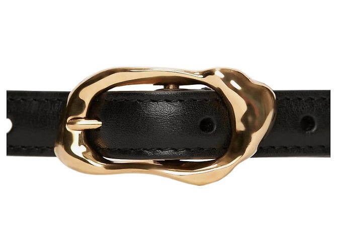 Alexander McQueen Doppel-Wickelgürtel Schwarz Gold hardware - Ansicht 5